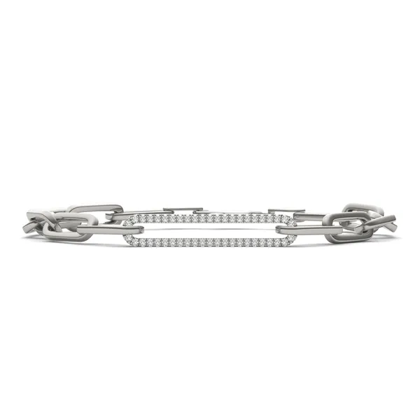 Accented Pavé Chain Link Bracelet