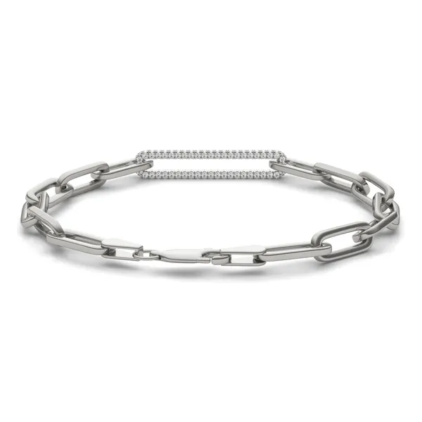 Accented Pavé Chain Link Bracelet