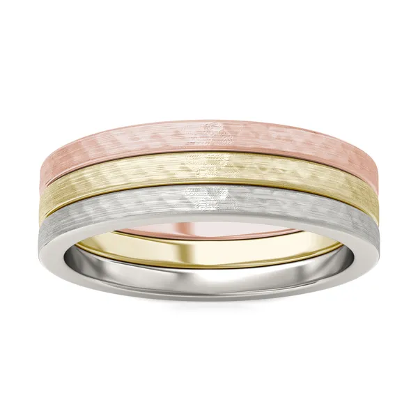 Trilogy Hammered Finish Ring