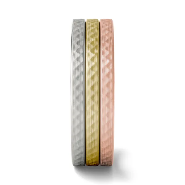 Trilogy Hammered Finish Ring