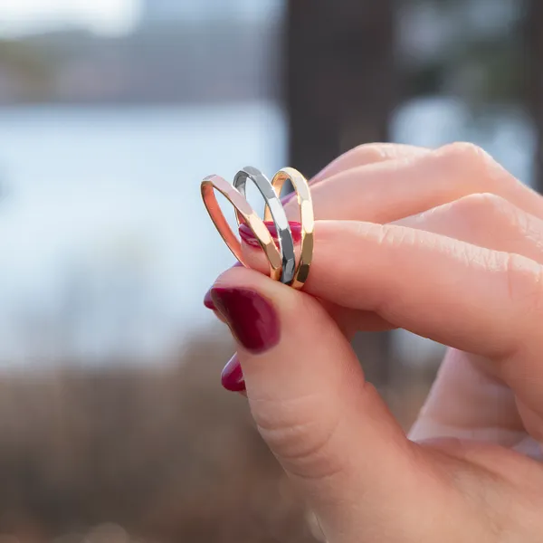 Trilogy Faceted Ring