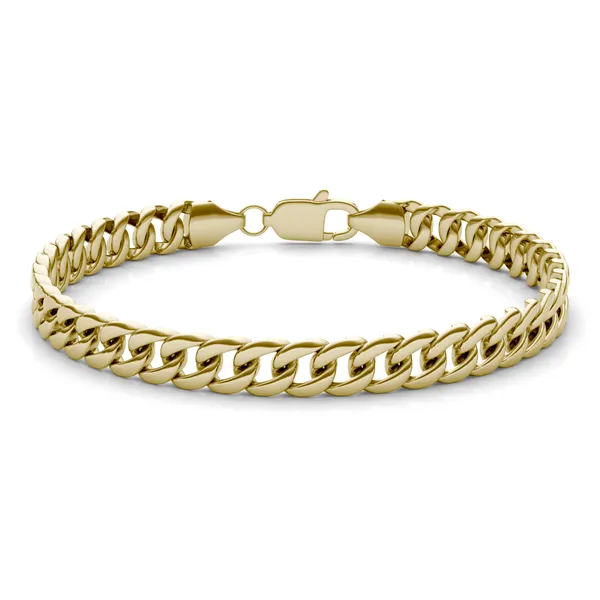 Semi-Solid Miami Cuban Link 9 in. Chain Bracelet 9.3mm