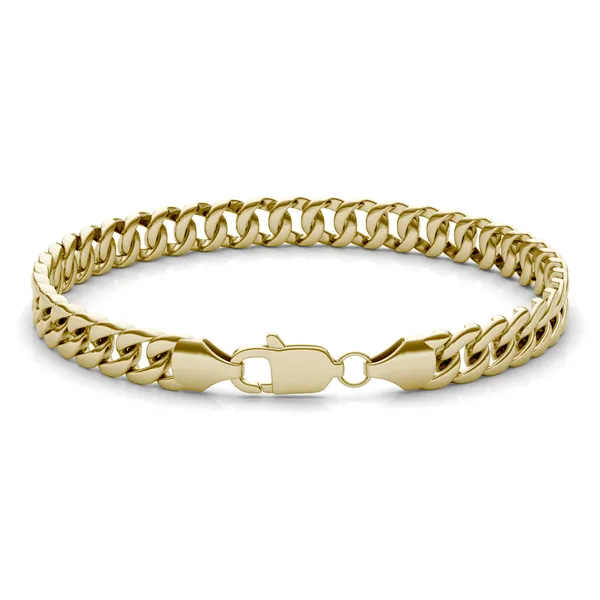 Semi-Solid Miami Cuban Link 9 in. Chain Bracelet 9.3mm