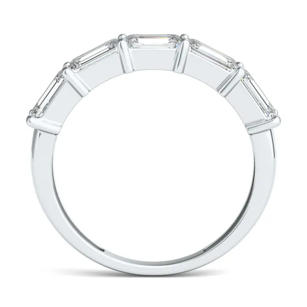 Emerald East-West Five-Stone Band