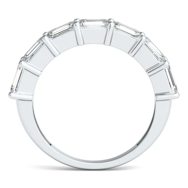 Emerald East-West Seven-Stone Band