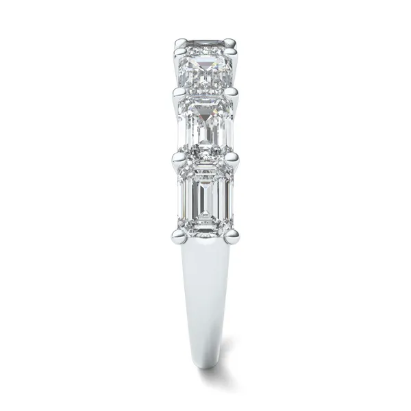 Emerald East-West Seven-Stone Band