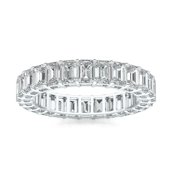 Iconic Emerald Eternity Wedding Band