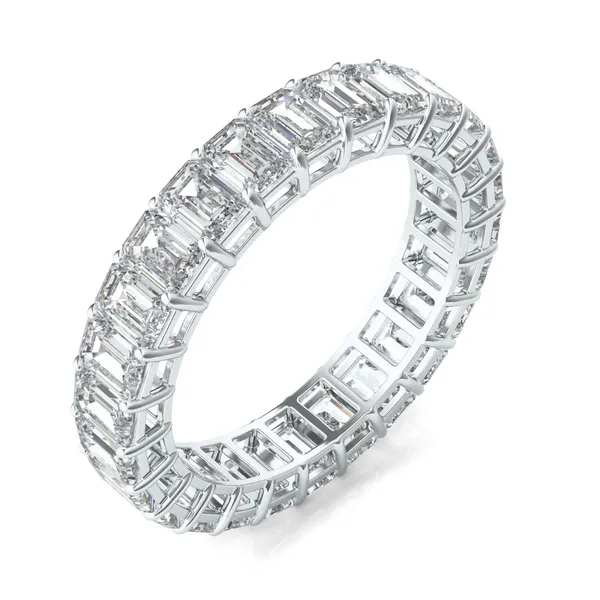 Iconic Emerald Eternity Wedding Band