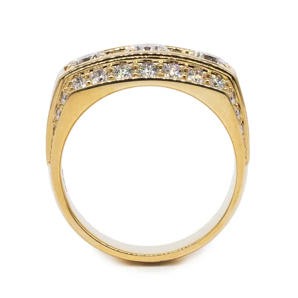 3.14 CTW Three-Stone Accented Men's Ring