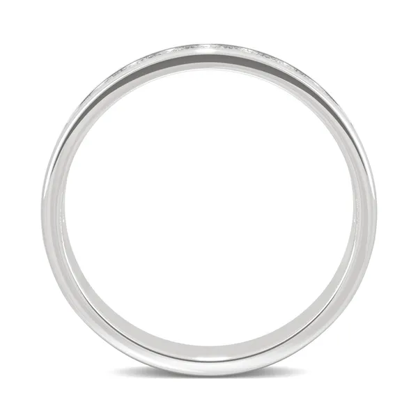 0.64 CTW DEW Round Moissanite Channel Band in 14K White Gold