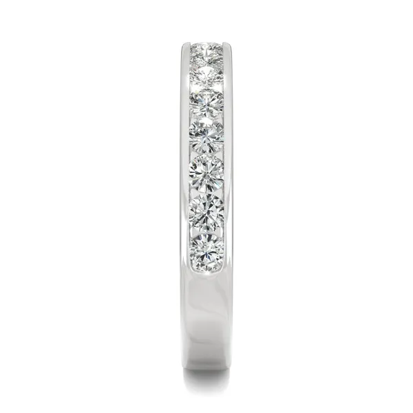 0.64 CTW DEW Round Moissanite Channel Band in 14K White Gold