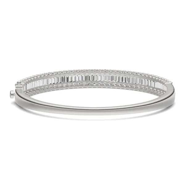 Baguette and Round Diamond Bangle Bracelet Essentials