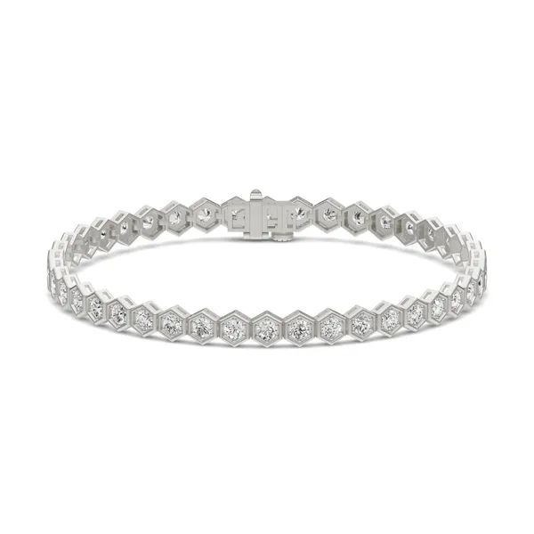 Men’s Hexagon Diamond Link Essentials Bracelet