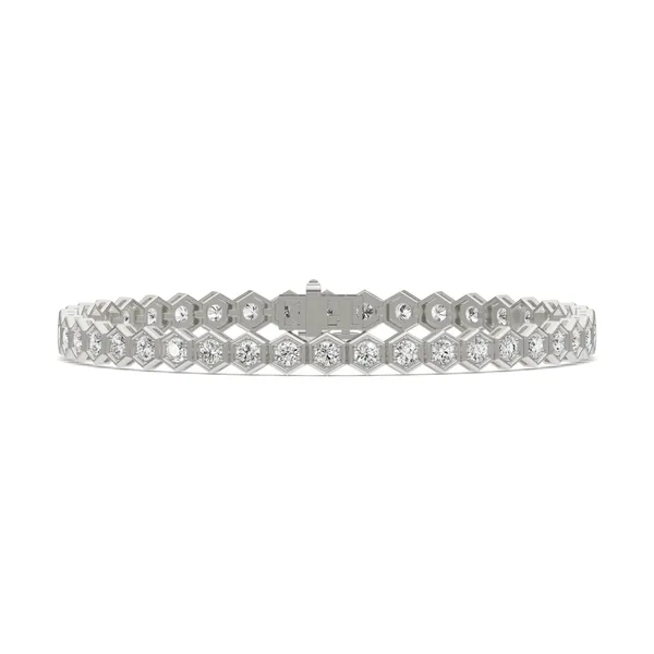 Men’s Hexagon Diamond Link Essentials Bracelet