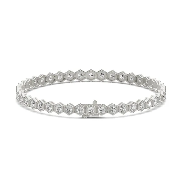 Men’s Hexagon Diamond Link Essentials Bracelet