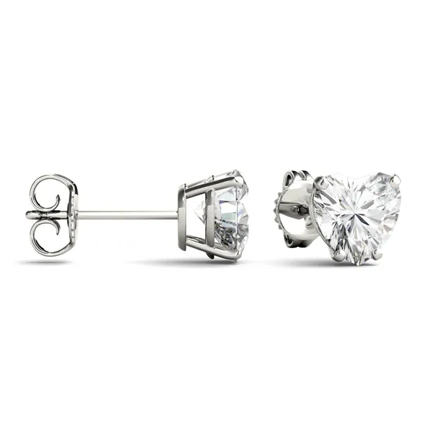 Heart Four-Prong Basket Stud