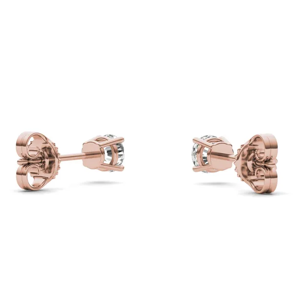 Round Brilliant Four-Prong Basket Stud