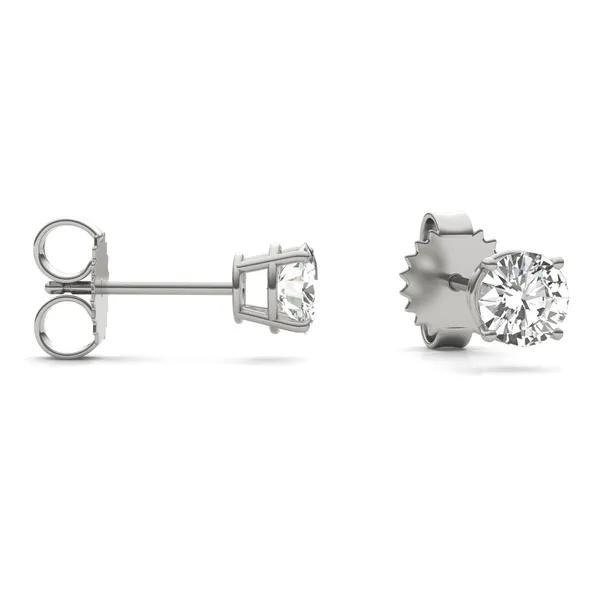 Round Brilliant Four-Prong Basket Stud