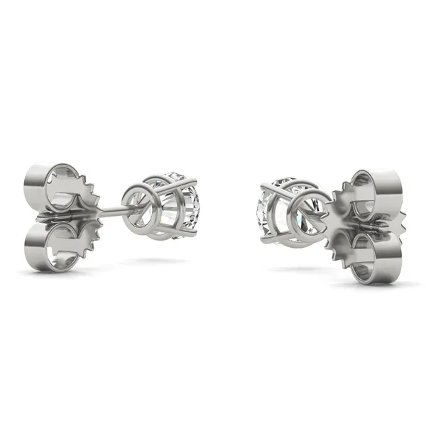 Round Brilliant Four-Prong Basket Stud