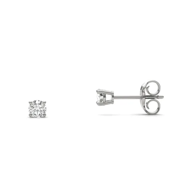 Round Brilliant Four-Prong Basket Stud