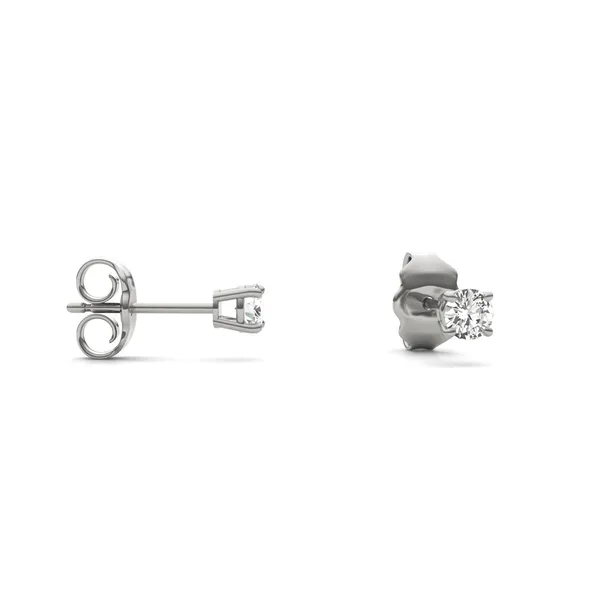 Round Brilliant Four-Prong Basket Stud