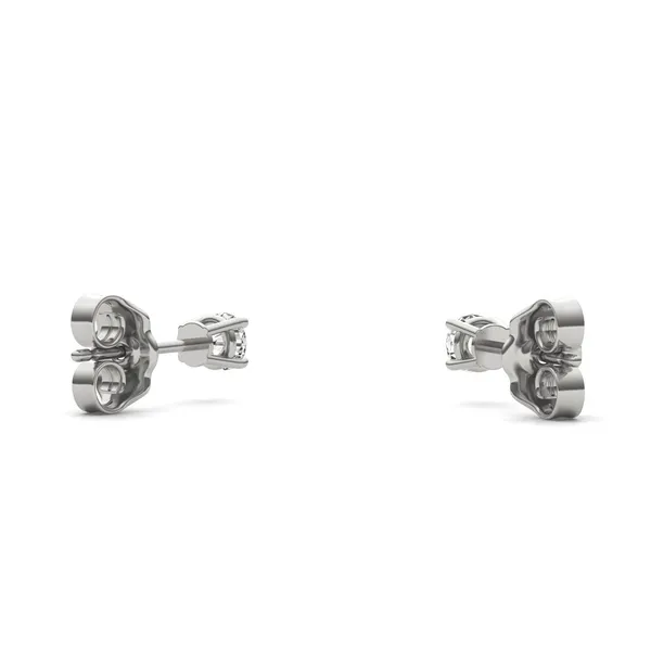 Round Brilliant Four-Prong Basket Stud