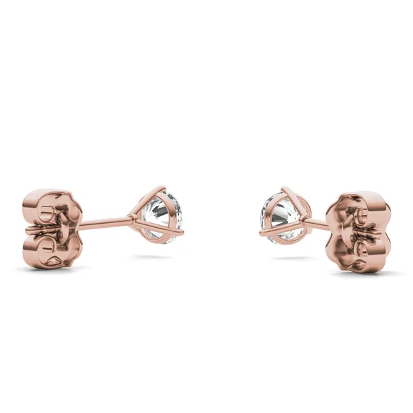 Round Brilliant Three-Prong Martini Stud
