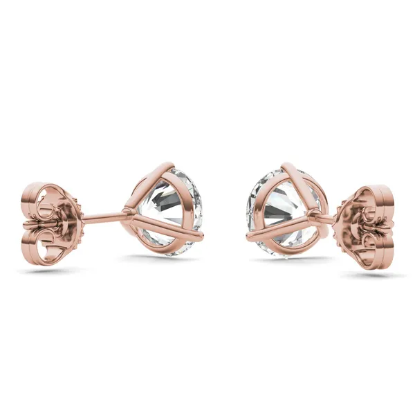 Round Brilliant Three-Prong Martini Stud
