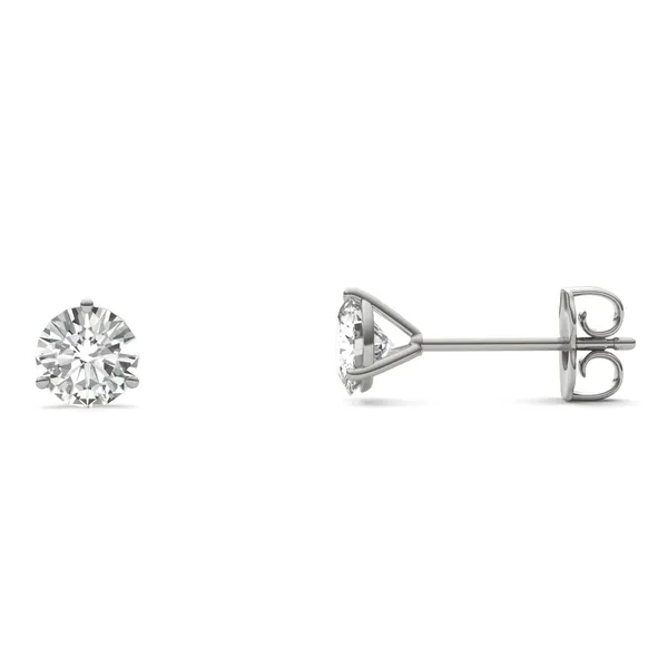 Round Brilliant Three-Prong Martini Stud