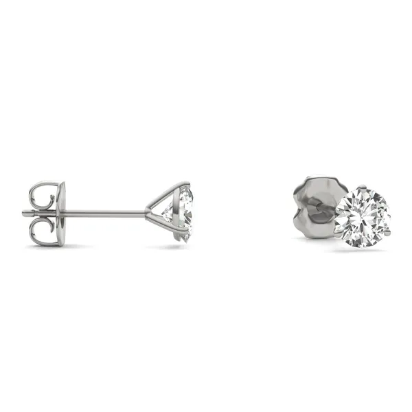 Round Brilliant Three-Prong Martini Stud