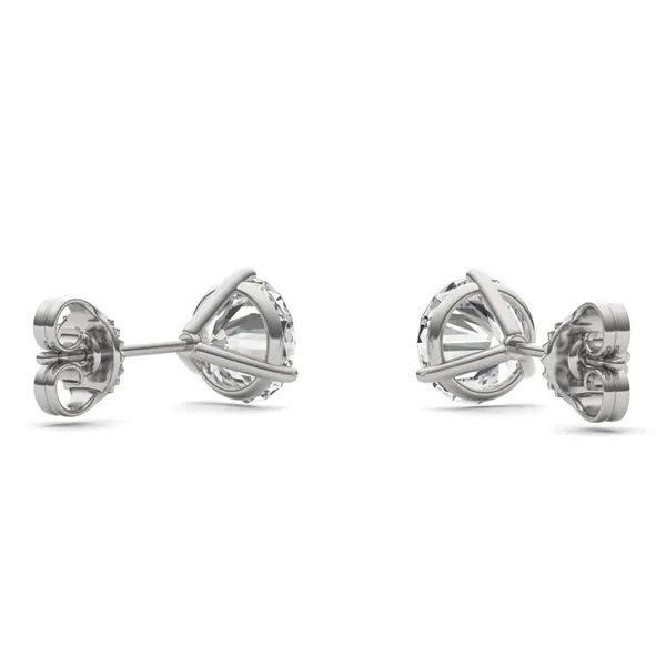 Round Hearts & Arrows Three-Prong Martini Stud