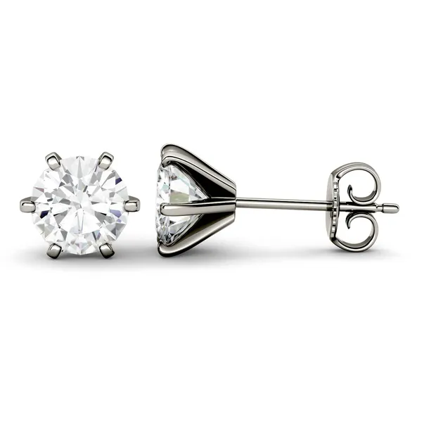 Round Brilliant Six-Prong Martini Stud