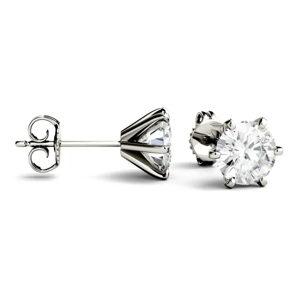 Round Brilliant Six-Prong Martini Stud