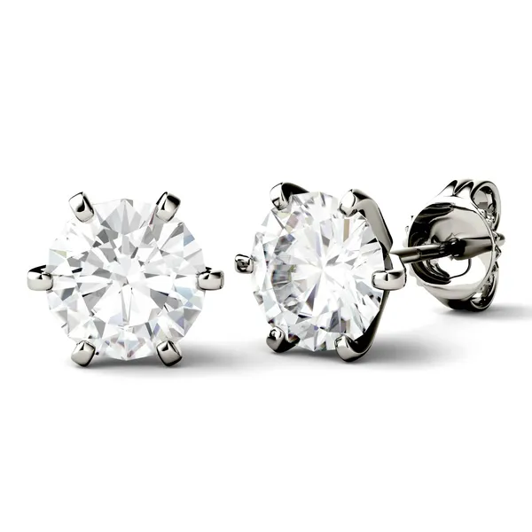 Round Brilliant Six-Prong Martini Stud