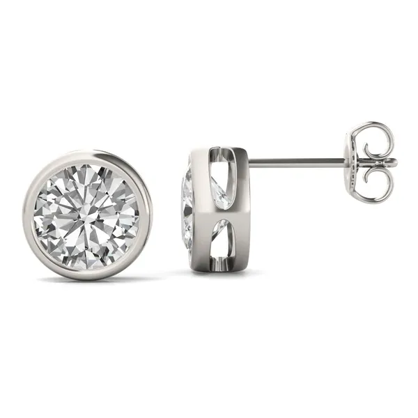 Round Brilliant Bezel Stud