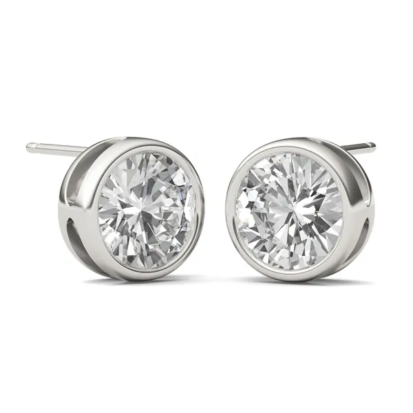 Round Brilliant Bezel Stud