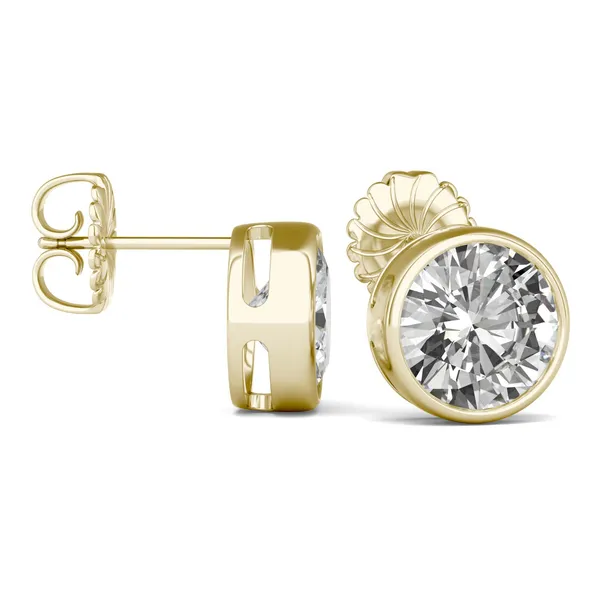 Round Brilliant Bezel Stud