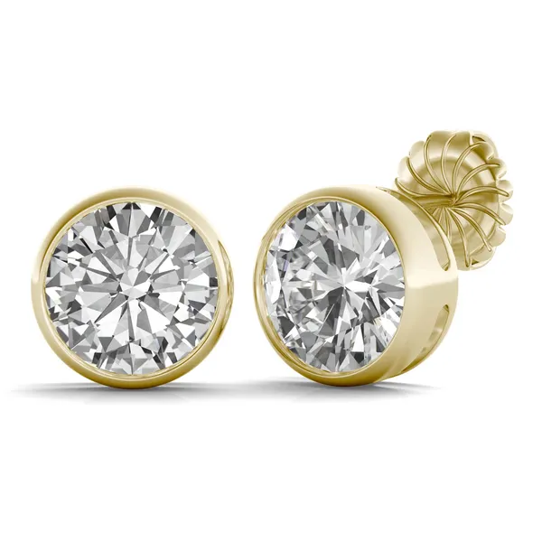 Round Brilliant Bezel Stud