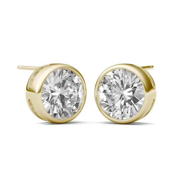 Round Brilliant Bezel Stud