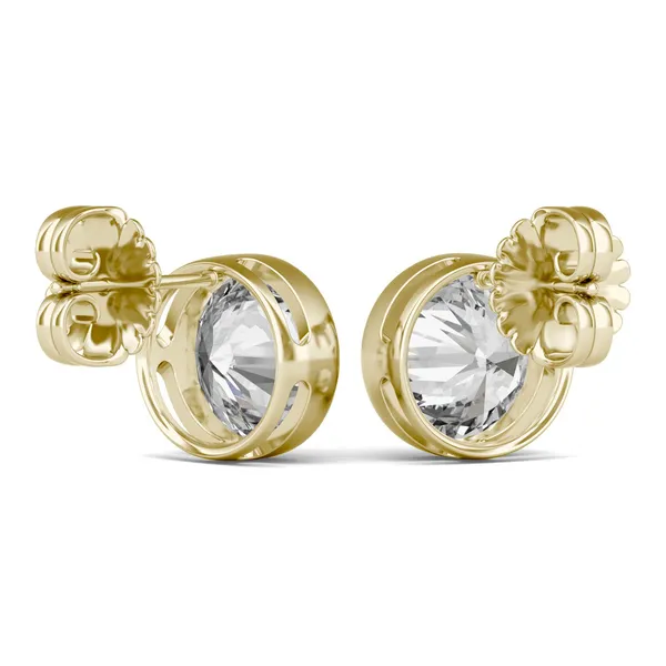 Round Brilliant Bezel Stud