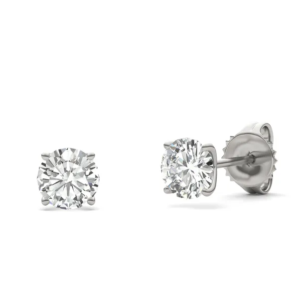 Round Brilliant Four-Prong Petal Stud