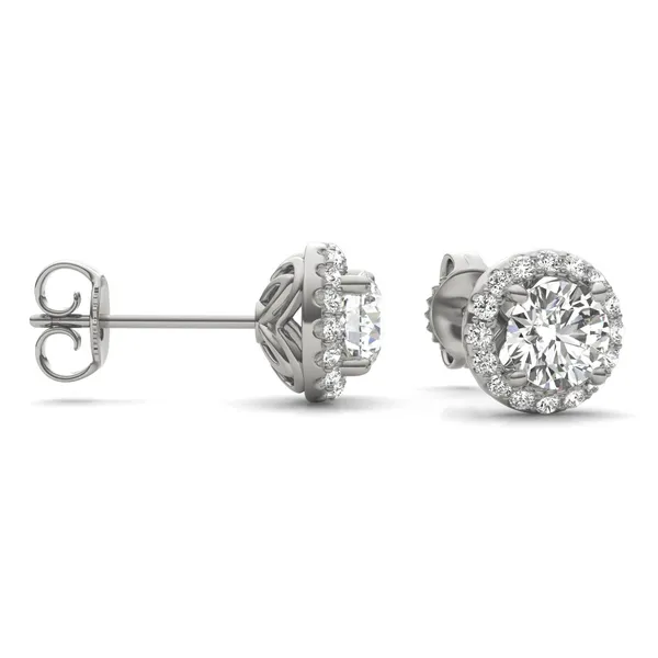 Round Brilliant Signature Halo Stud