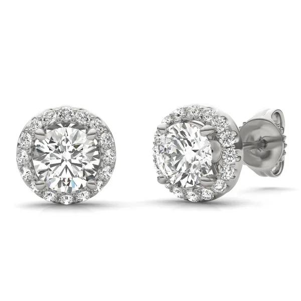 Round Brilliant Signature Halo Stud