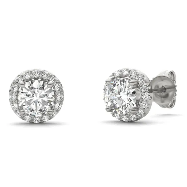 Round Hearts & Arrows Signature Halo Stud