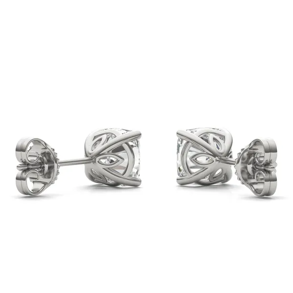 Cushion Hearts & Arrows Signature Basket Stud