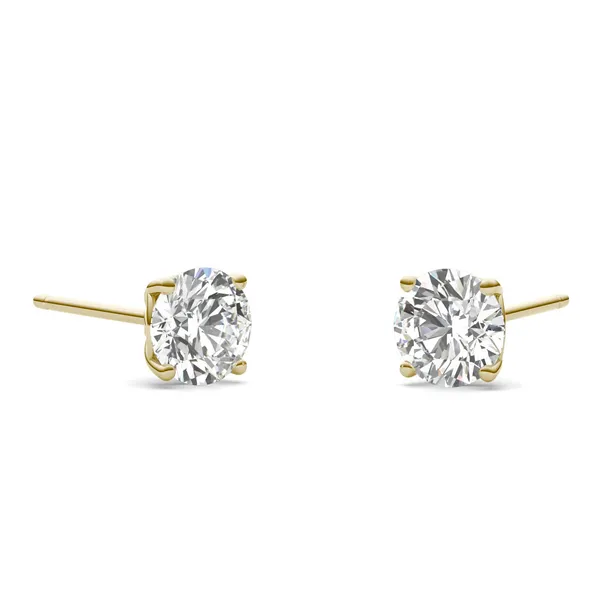 Round Brilliant Signature Basket Stud