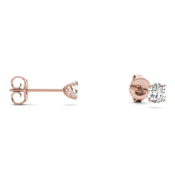 Round Hearts & Arrows Signature Basket Stud