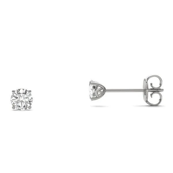 Round Hearts & Arrows Signature Basket Stud