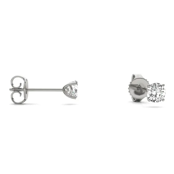 Round Hearts & Arrows Signature Basket Stud