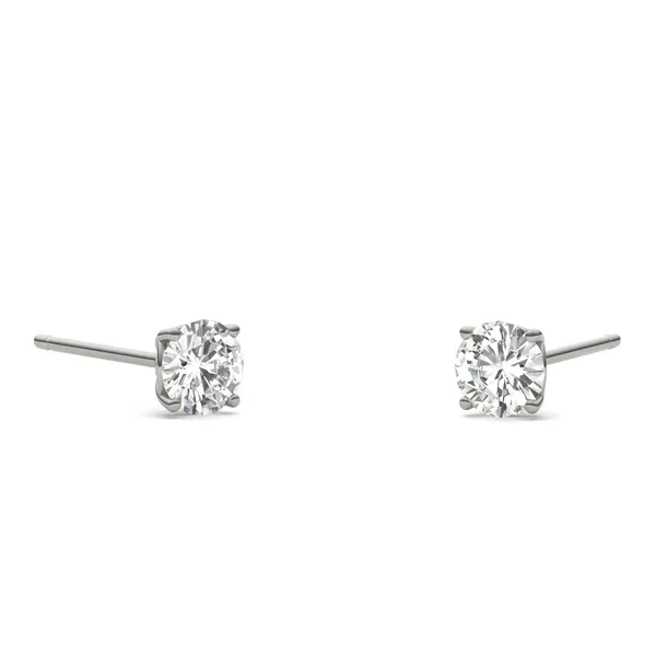 Round Hearts & Arrows Signature Basket Stud